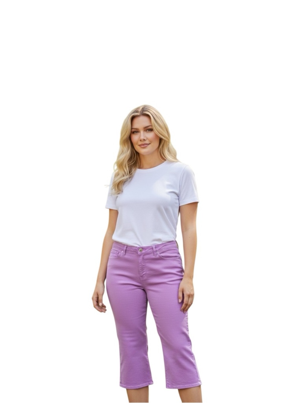 Lee Lavender Plus Size Cropped Jeans - Straight Leg 20